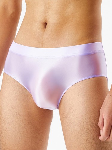 Herren Shiny Oil Low Rise Bikini Slip Bulge Pouch Höschen Nahtlos Badehose - Bild 46 von 97
