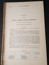 1913 train report Return NASHUA & LOWELL RAILROAD Massachusetts David Kimball  