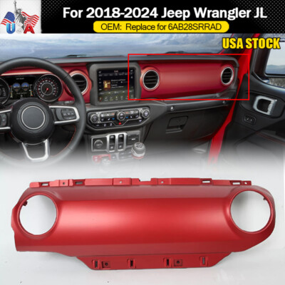 For 2018-2024 Wrangler JL Gladiator Right Passenger Red Dash Panel