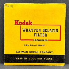 Sealed NOS Kodak Wratten Gelatin Filter 83 76mm x 76mm 3x3" Square