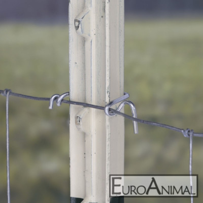 25 Stück Befestigungsclips für T-Pfosten, T-Pfahl Wildzaun, Knotengeflecht 