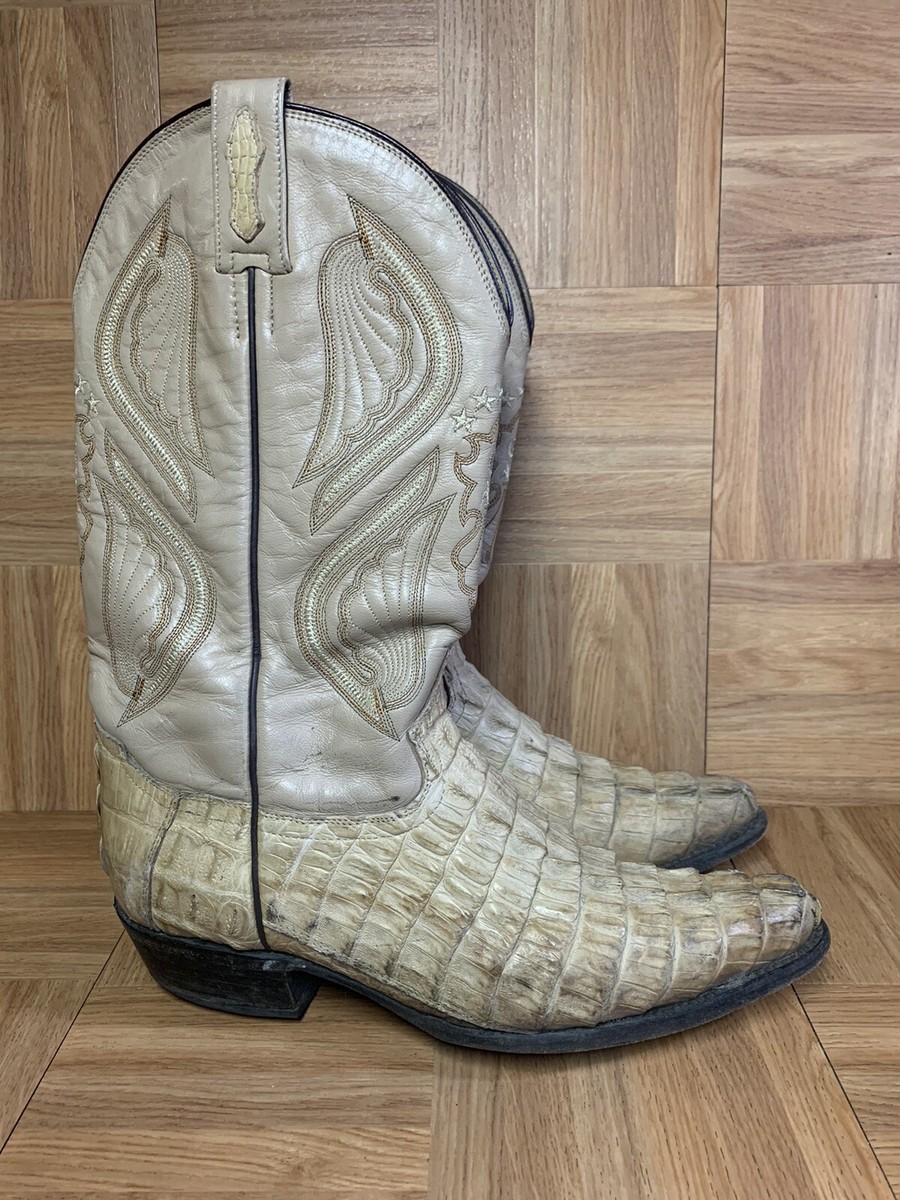 RARE? El General Made in Mexico Beige Alligator Boots 9  display picture 1