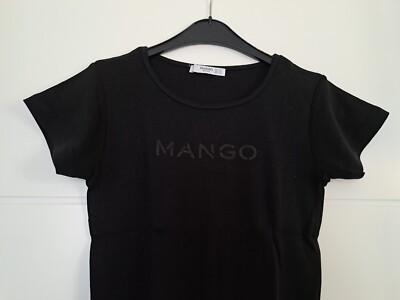 Damen T-Shirt von MANGO, Gr. XS, schwarz, sehr guter Zustand
