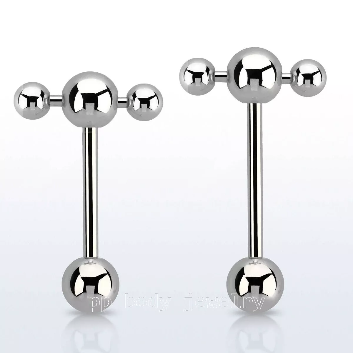 316L Surgical Steel Spinner Tongue Ring Barbell 14G 5 8