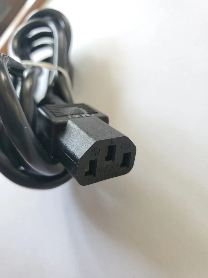 Power Cord Cable For 3 Prong Standard PC Computer TV Monitor 6' Long Black - Image 4 of 4