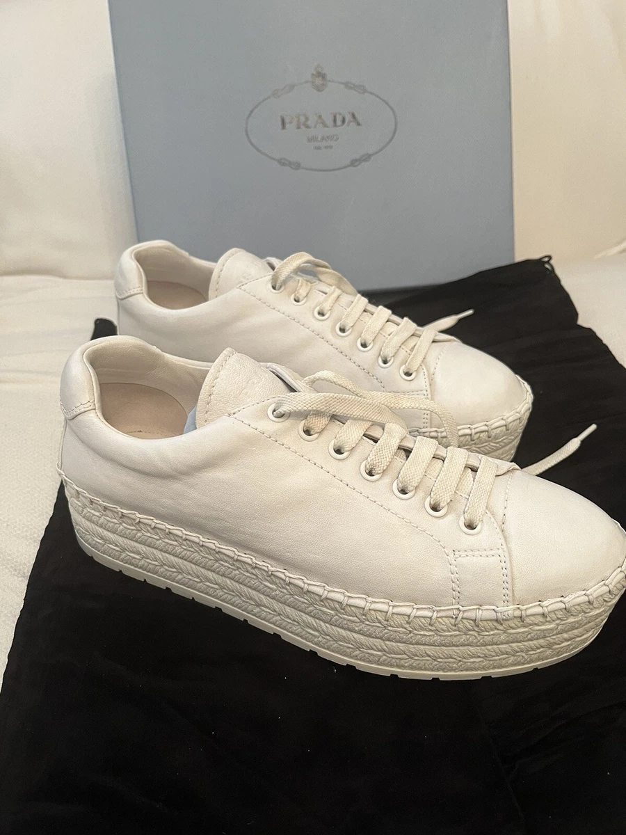 Prada Paillettes Wheel Lug-Sole Platform Sneakers on SALE | Saks OFF 5TH