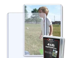 NEW (5 PK)  BCW 4 x 6 Postcard / Photo Rigid Hard Plastic Topload Holders 4x6