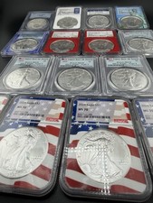 Lot Of 15 American Silver Eagles! 15oz of Silver! NGC & PCGS!
