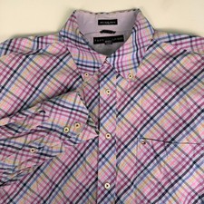 Tommy Hilfiger Men's XL Button Down Shirt Multicolor Plaid Casual Long Sleeve