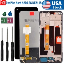 Replace For OnePlus Nord N200 5G DE2118 DE2117 LCD Touch Screen Digitizer±Frame