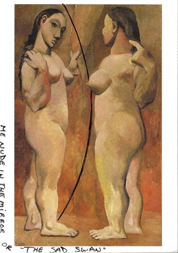 Vintage Postcard, Pablo Picasso, Two Nudes, Museum of Modern Art, Painting, used - Picture 1 of 2