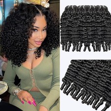 Ceoltay Burmese Curly Bundles Human Hair 12 Inch Human Hair 4 Bundles 100 Un...