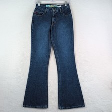 VTG Mudd Flare Jeans Juniors Size 3 Y2K Dark Wash Bell Bottoms