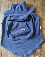 Lenny Lamb Baby Wearing Vest Over Baby Carrier Blue Fleece Size Small