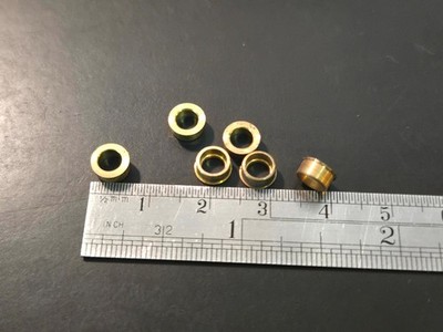 Ship Model Fittings Parts 6 brass 6.5mmx 3mm Airports Portholes  Scuppers 4mm ID