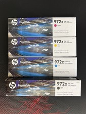 GENUINE 4Pack HP 972X High Yield Black Magenta Yellow Cyan PageWide cartridge