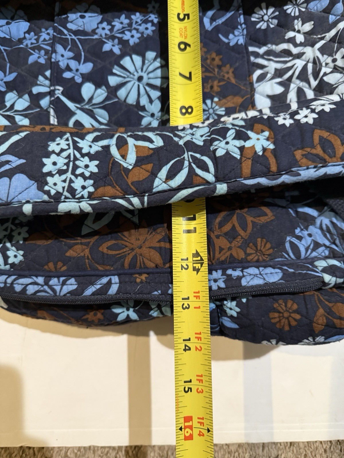 Vera Bradley Quilted  Backpack Java Flora Blue Br… - image 11