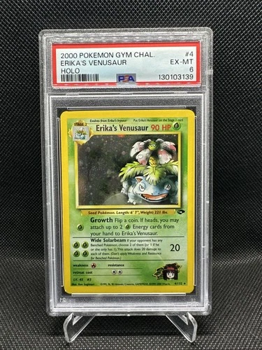 Erika's Venusaur Gym Challenge Holo Swirl PSA 6 - 4/132 SWIRL