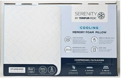 Serenity by tempur-pedics Cooling Memory Foam Pillow Standard Size.