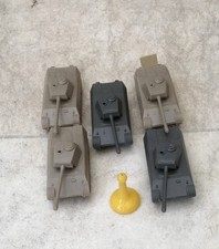 Vintage Mb Games Tank Battle Spares Yellow Counter And 5 X Tanks
