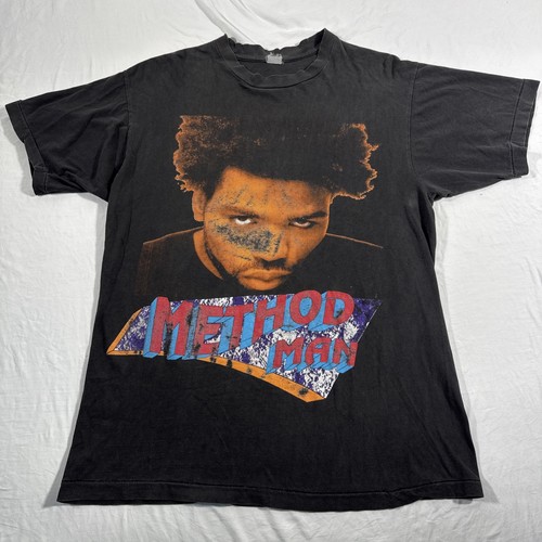 Vintage 90s Bootleg Method Man Rap Tee XL Wu Tang Clan