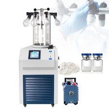Liofilizzatore Sottovuoto da Laboratorio -80°C Liofilizza Alimenti Frutta Essiccatore 0,08 m² Liofilizzazione