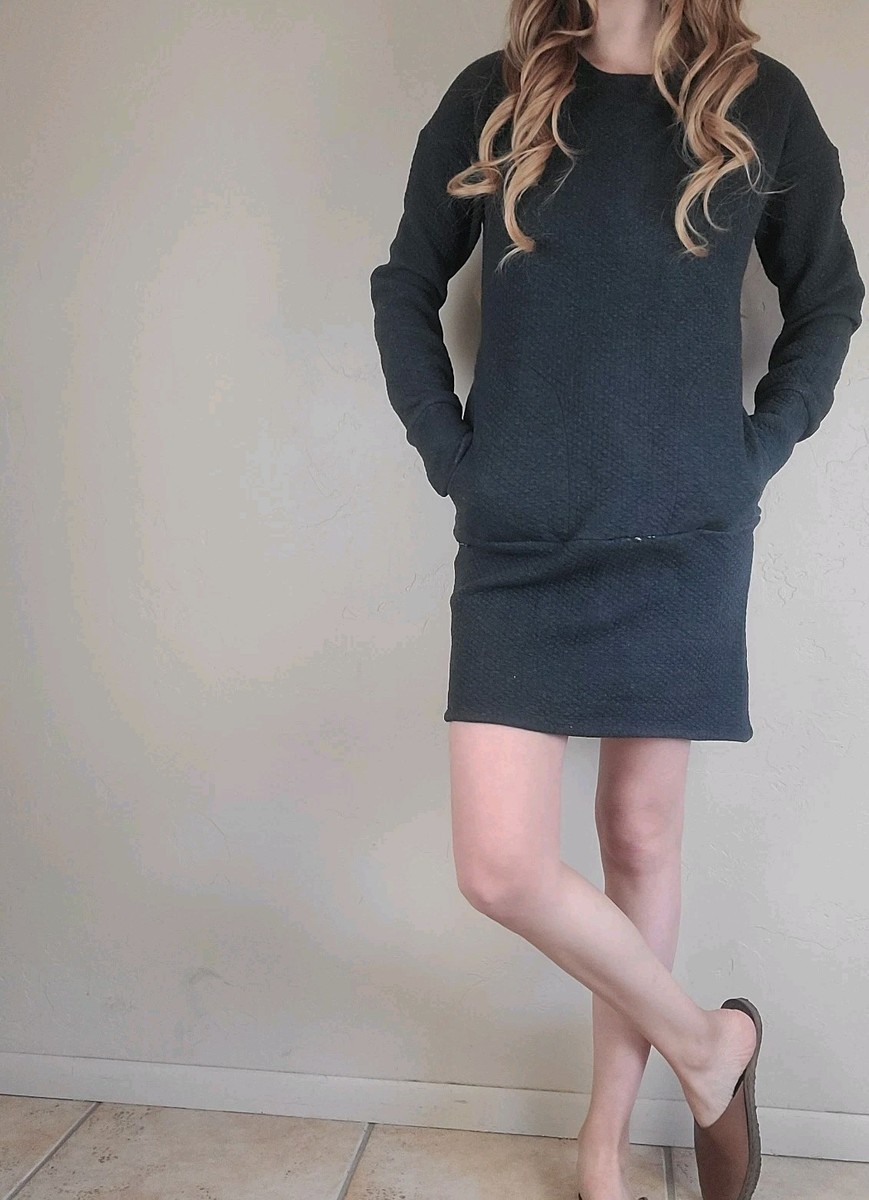 lacoste long sleeve dress Lacoste Long-Sleeve Mini Dress - Grey