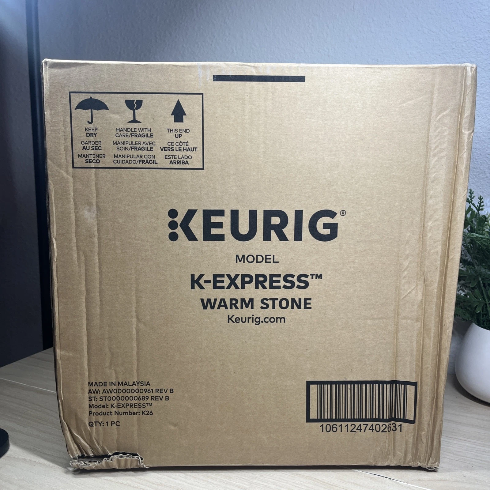 Keurig K-Express Coffee Maker Warm Stone, 42oz Reservoir