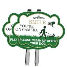 Yuzkuoge Please Clean Up After Your Dog Sign With Stake - 2 Pack, 10 x 14