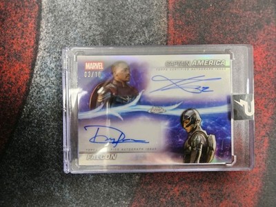 2025 Topps Chrome Marvel Studios Captain America/Falcon Dual Autogramm MCU