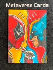 2023 Finding Unicorn Marvel Evolution Deadpool Wolverine 1/1 Zane Auto Sketch