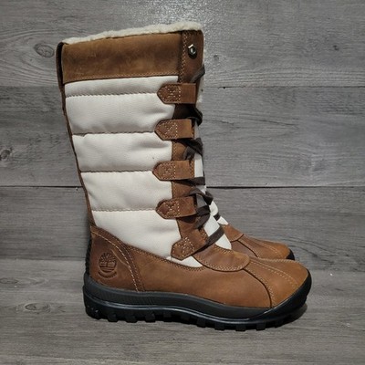 Timberland Mt. Hayes Tall Womens Size 6 Brown Waterproof Boots