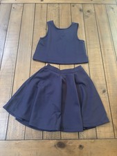 NWT 69.50 Ralph Lauren Girls' 2pc Knit Tank  Skirt Set, Navy, Size 6