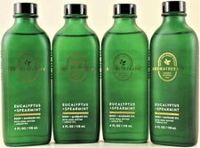 QTY 4 - Bath & Body Works EUCALYPTUS SPEARMINT Massage Oil Shea Butter Argan 4oz