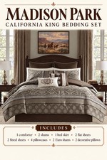 MADISON PARK ESSENTIALS ALEXINE California King 16 Pc BEDDING SET NEW OEKO TEX