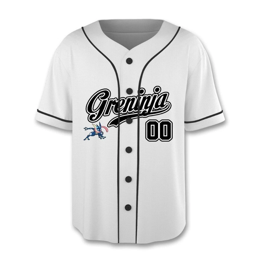 Custom Greninja Poket mons Baseball Jersey