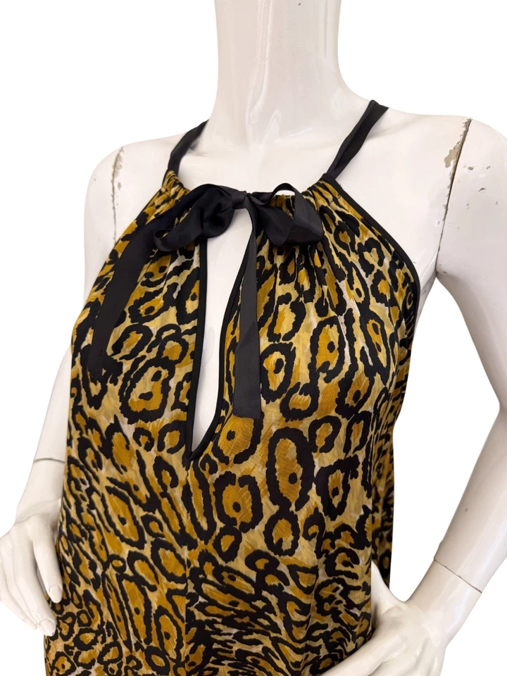 Vestido Maxi Anfitriona Caftán Vintage Años 60 Cattani of California Leopardo Talla Única Foto 3 de 4