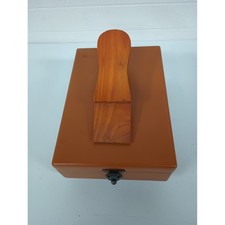 Vintage Wooden Shoe Shine Valet Box with Kiwi Buckley Polish Brushes Laces Kit