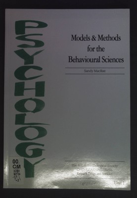 Models and Methods for the Behavioural Sciences. Psychology: Research Design and