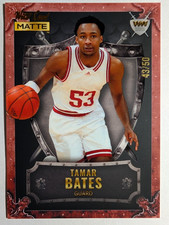 2022 WILD CARD MATTE TAMAR BATES ROOKIE WW RED PARALLEL NUGGETS #WW-49 #43/50. rookie card picture