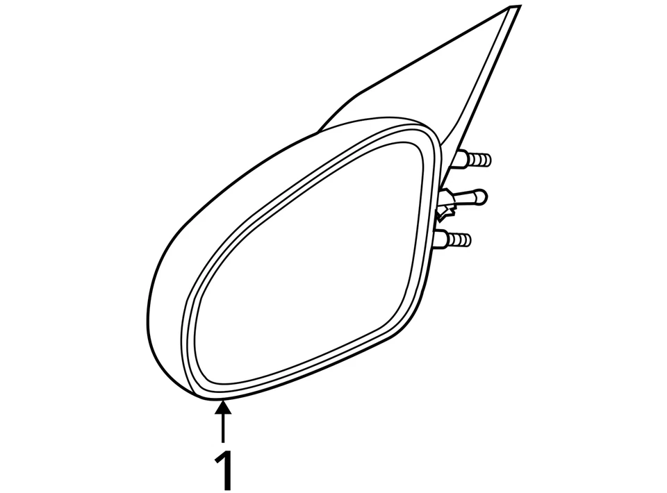 Espejo retrovisor eléctrico Saturn Ion Driver 2003-2007 vista lateral izquierda YSKHU Foto 4 de 4