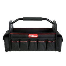 Open Top Tool Tote Bag Heavy-Duty 16 Inch Tool Storage Organizer with Multiple