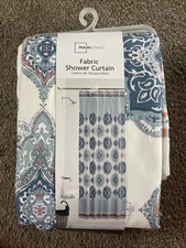 Blue And White New Shower Curtain