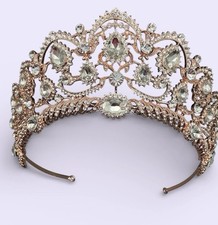Rose Gold Plated Tiara Sparkle Royal Style