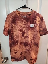 Dutch Bros Coffee T-Shirt Mens Size M Medium Orange Tie Dye Hang Loose