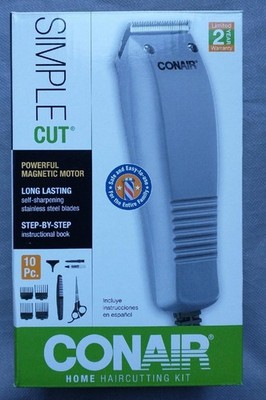 CONAIR Simple Cut Home Haircutting 10 pc. Kit Trimmer Model New in Box