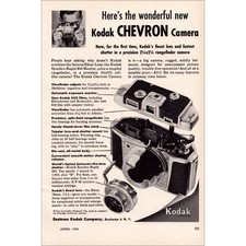 1954 Kodak Chevron Cameras Original Vintage Print Ad