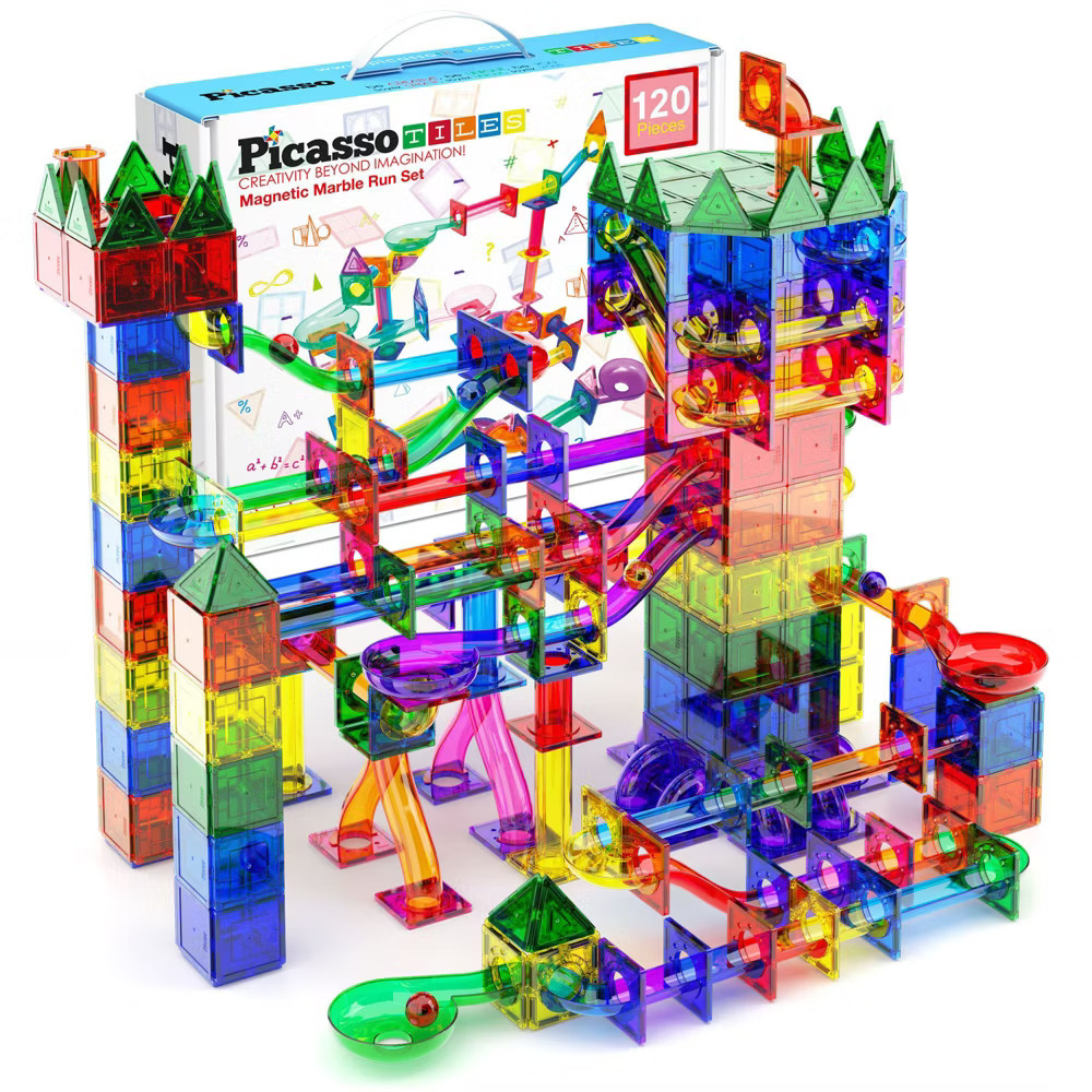 PICASSO-TILES Marble Run Magnetic Tiles for Kids 120PCS STEM 18990₽