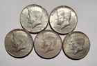 Kennedy Half Dollar, 40 percent silver, lot of 5 coins, $2.50 face value