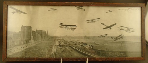 ⭐First International Aviation Meet Grant Park Chicago 1911 Panoramic Photograph